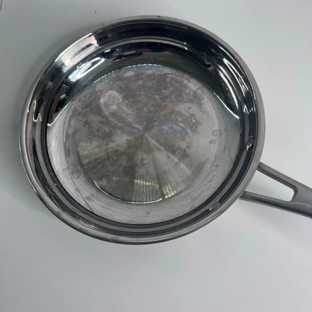 Set of 3 Cuisinart Stainless Steel High Impact Bonded Induction Ready Pans